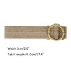 INSPIRE CHIC Women's Woven Stretchy Straw Rattan Round Buckle Elastic Boho Wide Waistband Belts 1 Pc - 3 of 4