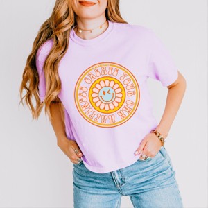 Simply Sage Market S.W.Smiley Create Your Own Happiness Flower Boxy Crop Top - 1 of 4