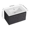 30'' Floating Wall-Mounted Bathroom Vanity Ceramics Sink,Floating Sink with Soft-Close Cabinet Door, KD-Package-Cuddlewood - 4 of 4