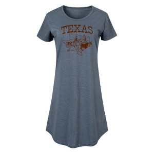 Women's - Instant Message - Texas Graphic T-shirt Dress - 1 of 4