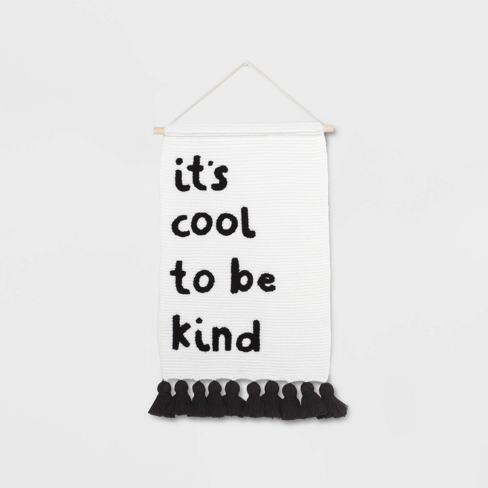 Photos - Wallpaper It's Cool to be Kind Hanging Kids' Knit Banner - Pillowfort™
