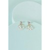 Slickblue Women's Drop Earrings, Gold Faux Diamond Circle Design with Pearls, Vintage-Inspired, 0.7", Alloy - 2 of 2