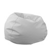 Factory Direct Partners Kids' Round Vinyl Bean Bag Sterling Gray - 4 of 4