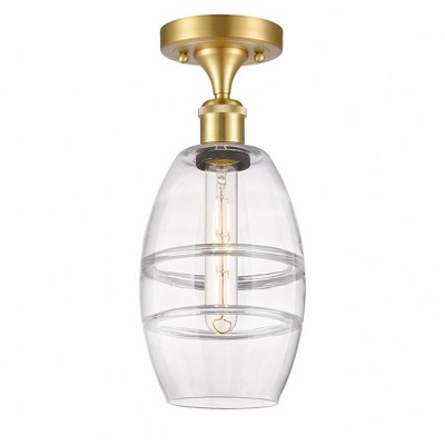 Vaz - 1 Light Semi-Flush Mount In Industrial Style-9.38 Inches Tall and 5.88 Inches Wide