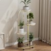 COZONY Tall Metal Plant Stand with Wheels, 4 Tier Indoor Outdoor Flower Display Shelf - 2 of 4