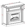 NicBex 41.34"W Electric Fireplace with Adjustable Flame Wall Mount Fireplace Electric with Remote Control,Suitable for Living Room, - 3 of 4