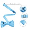 Allegra K Men's Solid Color Wedding Business Pocket Square Necktie Bowtie Set - 3 of 4