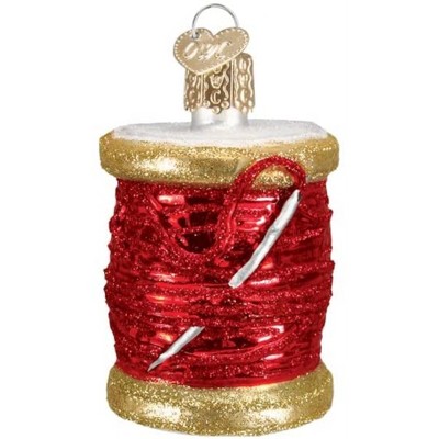Old World Christmas Glass Blown Ornament for Christmas Tree, Christmas Quilt