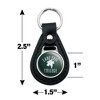 Lake Erie College Storm Logo Black Leather Keychain - 2 of 4