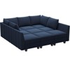 Belffin 9-Piece Modular Sleeper Sectional – Tool-Free Assembly, 2700lb Capacity & Pet-Resistant Velvet - 3 of 4