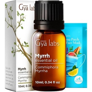 Gya Labs Myrrh Essential Oil for Skin - 0.34 Fl Oz - Myrrh Oil for Diffuser, Face, Hair, Massages & Candle Making Scent - 1 of 4