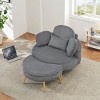 CAVINAS Couches for Living Room Comfortable Chair Corduroy Couch Small Sofa with 1 Pillow Bedroom - 3 of 4