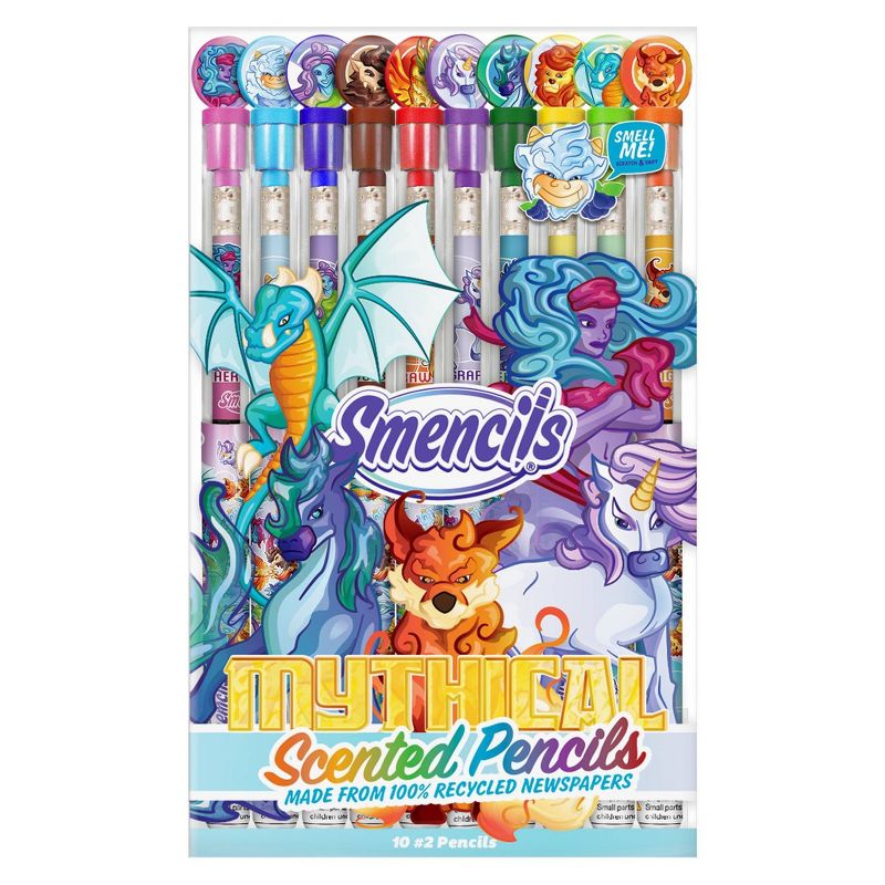 Scentco 10pk Gourmet Scented #2 Smencils w/Black Finish Mythical, 1 of 6