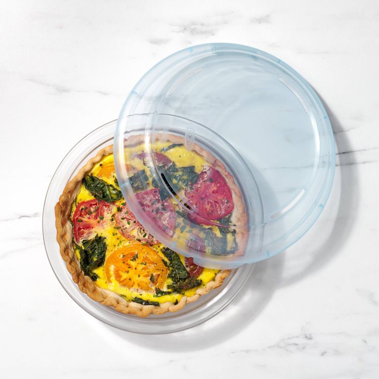 OXO Glass Deep Dish Pie Plate with Lid: Round Pie Pan & Carrier, Dishwasher-Safe, 44.8 Volume Capacity, 5 of 5