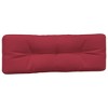vidaXL 5pcs Outdoor Pallet Cushions -  Red Fabric, Hollow Fiber Filled, Weather Resistant, Comfortable and Durable - 4 of 4