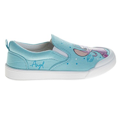 Женские кроссовки Disney Stitch And Angel Women'S Slip On Low Top Canvas Sneakers.Blue Pink, Size: 8 — фото 2