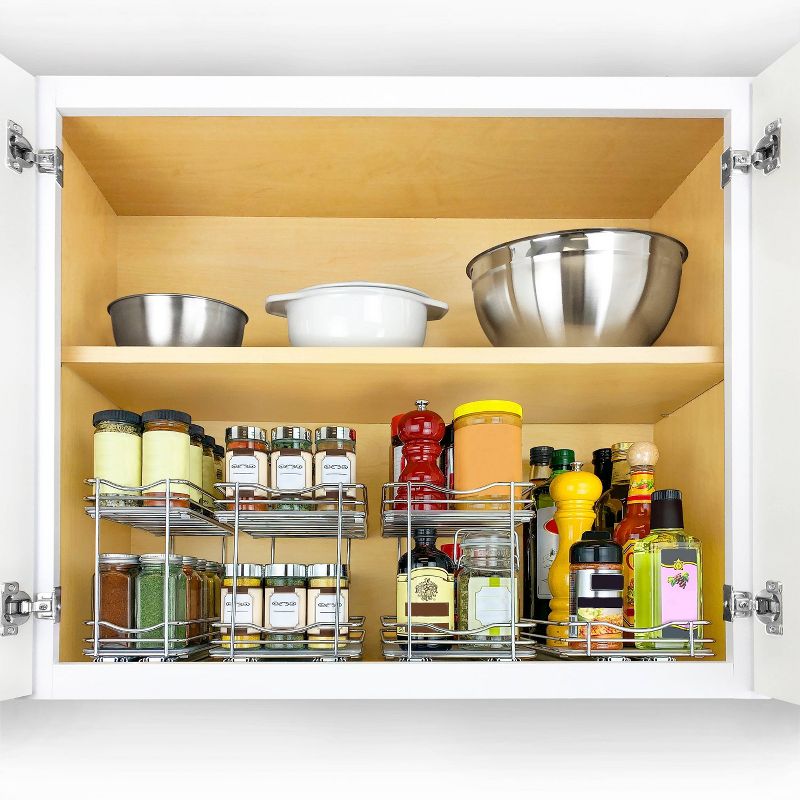Lynk Professional Slide Out Double Spice Rack Upper Cabinet Organizer - 4&#34; Wide, 5 of 13