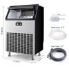 EUHOMY 200 Lbs/Day Commercial Ice Maker with 65Lbs Ice Storage Capacity, Stainless Steel, Silver - 3 of 4