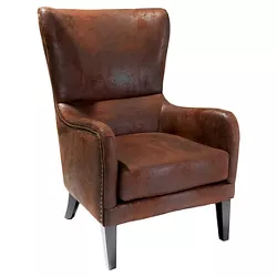 Lorenzo Studded Club Chair Brown - Christopher Knight Home