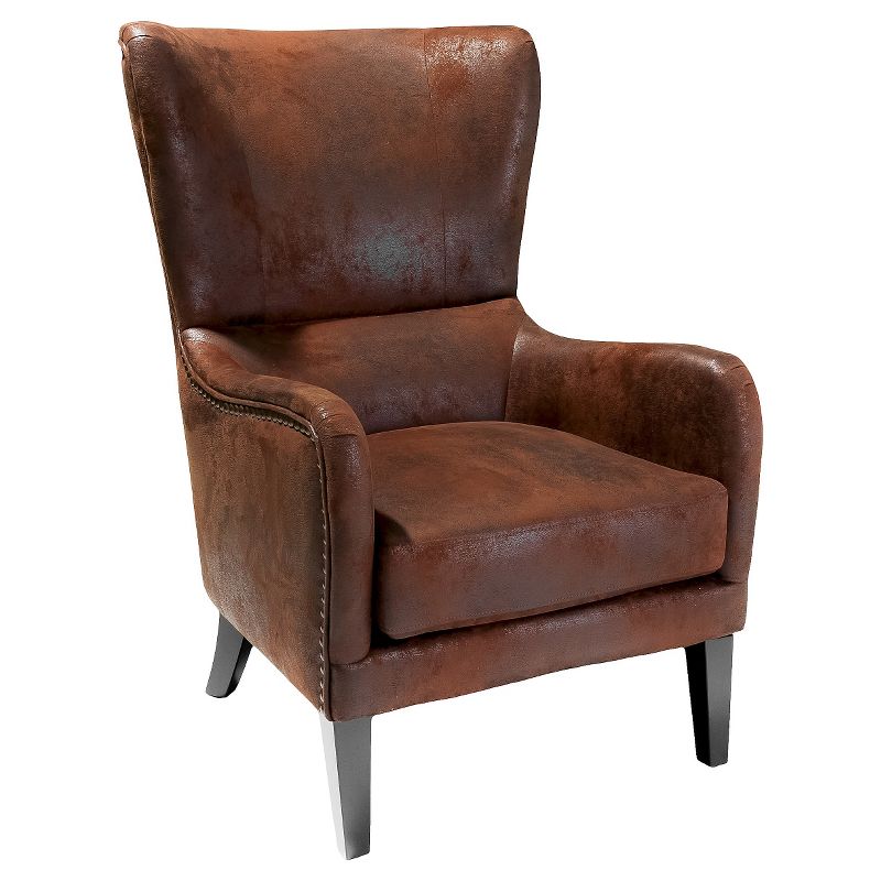 Lorenzo Studded Club Chair Brown - Christopher Knight Home, 1 of 9