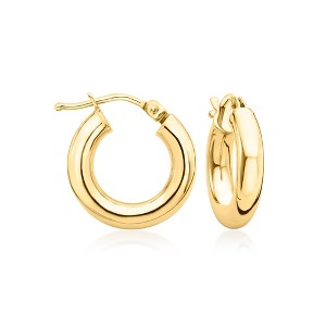 Ross-Simons Italian 18kt Yellow Gold Huggie Hoop Earrings - 1 of 4