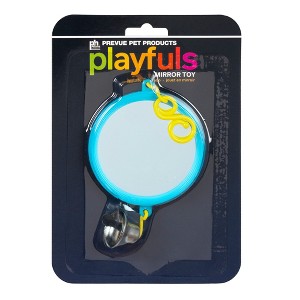 Prevue Pet Products Playfuls Sound & Movement 2-sided Mirror w/Bell Bird Toy 60422 - 1 of 1