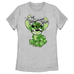 Women's Lilo & Stitch St. Patrick's Day Stitch Let the Shenanigans Begin T-Shirt - 1 of 4