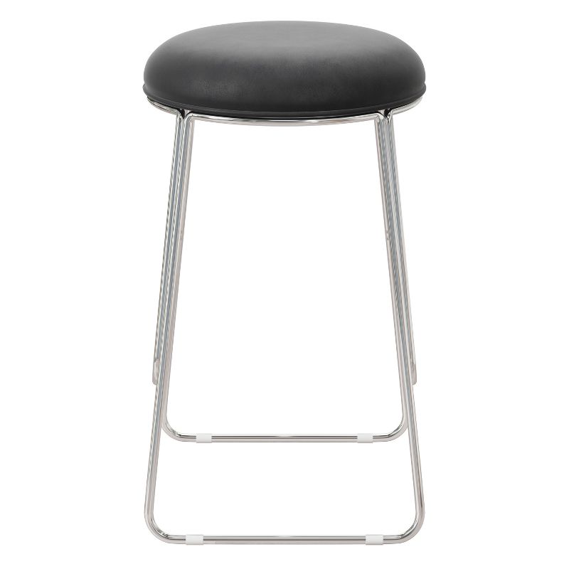 Southlake Backless Metal Counter Height Stool Chrome/Black Vinyl - Hillsdale Furniture, 6 of 11