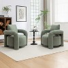 SEYNAR Mid Century Modern Teddy Upolstered Accent Chair with Poilow Set of 2 - 4 of 4