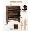 Slim Shoe Storage Cabinet with 2 Drawers, Freestanding Hidden Entryway Shoe Rack, Modern Space-Saving Metal-Leg Organizer Unit - 2 of 4