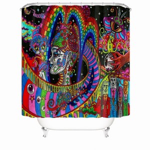 Scary Witch Shower Curtains for Bathroom Waterproof Fabric Bath Curtain Durable Soft Stylish Bathroom Decor 72x72 Inch - 1 of 1