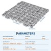 Modular Interlocking Cushion,50 Pack 12" x 12" Splicing Drainage Mats,Soft PVC Interlocking Drainage Garage Floor Tiles - 2 of 4