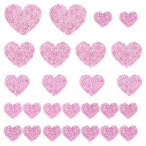 Unique Bargains Iron On Durable DIY Clothing Heart Rhinestone Patches 26 Pcs - 1 of 4
