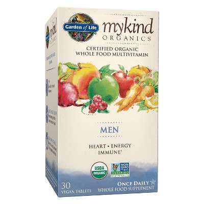 Garden of Life My Kind Organic Men's Daily Multivitamin Vegan Tablets - 30ct