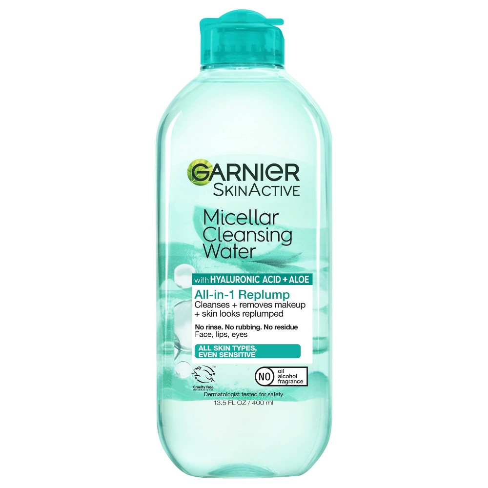 Photos - Cream / Lotion Garnier SkinActive Replumping Hyaluronic Acid + Aloe Micellar Cleansing Wa 