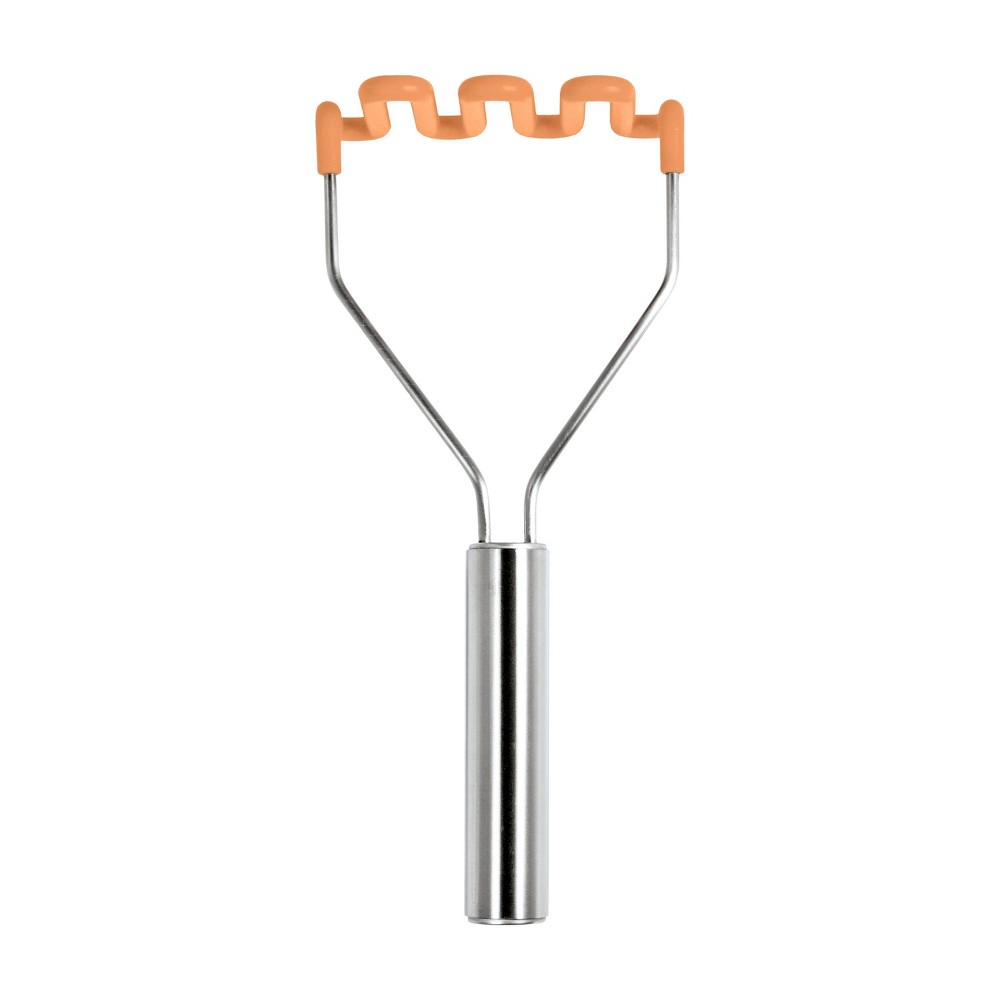 Tovolo Stainless Steel Handled Potato Masher Apricot Orange