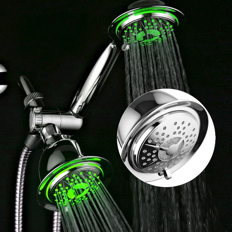 Led Combo Shower System Chrome - DreamSpa: 2-in-1 Rainfall & Massage with 5ft Stainless Steel Hose, 6 of 6