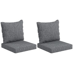 Resenkos Patio Chair Cushions, Outdoor Chair Pads,4 Patio Chair Cushions with Seat & Backrest, Fade Resistant Seat Replacement Cushion Set, - 1 of 4