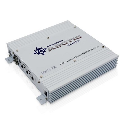 2 Channel Car Stereo Amplifier for High Power Sound with 1000W Output, Dual Channel, MOSFET Technology, Variable Gain Control