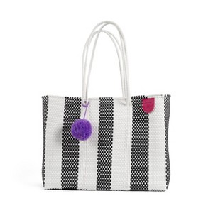 Zebra Woven Super Tote - 1 of 4