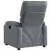 vidaXL Massage Recliner Chair Gray Faux Leather - 4 of 4