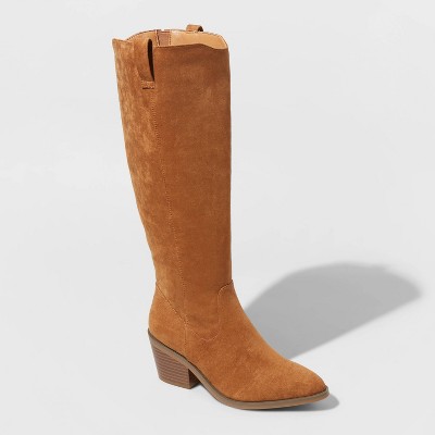 womens cognac tall boots