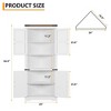 Corner Cabinet, Rustic Farmhouse Tall Storage Cabinet - 18.4"x26"x67" with Glass Doors & Adjustable Shelves - 2 of 4