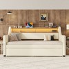 TiramisuBest Twin Size Daybed with Trundle - White PU Design - 4 of 4