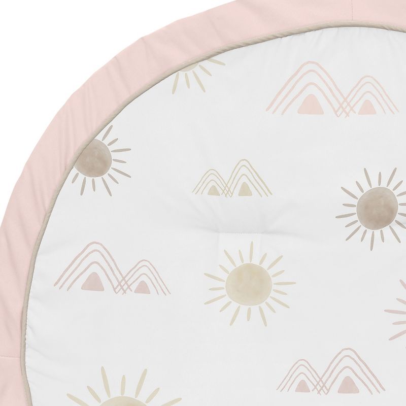 Sweet Jojo Designs Girl Baby Tummy Time Playmat Desert Sun Pink Mauve and Taupe, 4 of 6