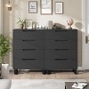 Modern 4-Drawer Dresser, 41.7 Inch Tall Freestanding Storage Cabinet, Wood Vertical Drawer Chest for Bedroom and Living Room - 3 of 4