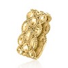 Ross-Simons 18kt Gold Over Sterling Roped Ring - 3 of 4