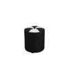 AndMakers Black Faux Leather Round Ottoman - 4 of 4