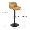 Art Leon Set of 4 Faux Leather Swivel and Height Adjustable Barstool - 3 of 4