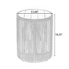 Outdoor Round Side Table, Weather-Resistant Patio Accent Table with Beige Rattan Rope Frame and Acacia Wood Top for Balcony, Garden or Yard – Koiai - 4 of 4